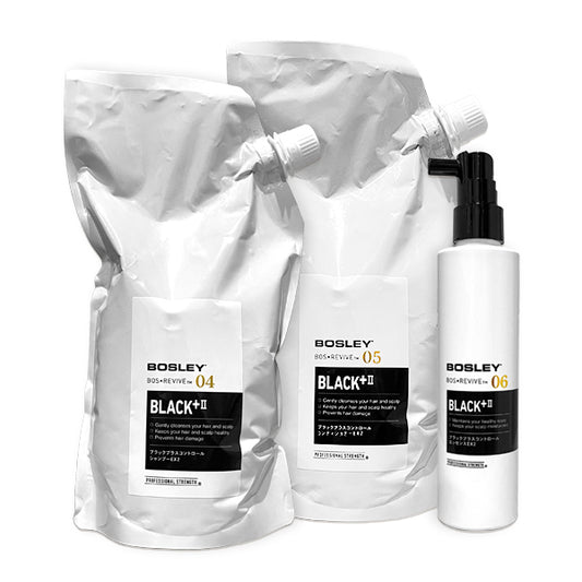 【会員限定販売】ブラックプラスコントロール シャンプーEX 2&コンディショナーEX2  詰替用 1L、スカルプエッセンスEX2 200mL セット